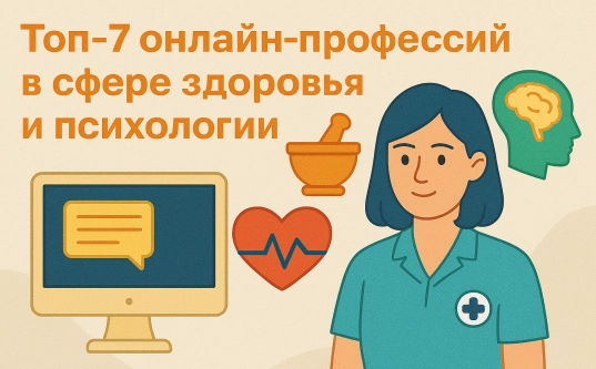 Топ-7 онлайн-профессий в сфере здоровья и психологии